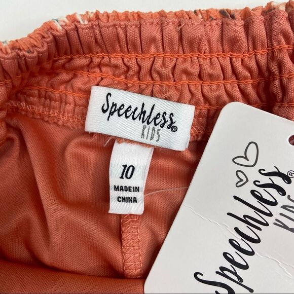 Speechless Kids 3-Piece Coral Floral Tank Skirt Scrunchie Set Size 10 - Picture 6 of 6